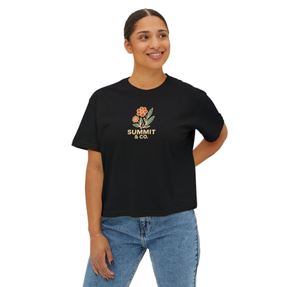 Summit&Co.Women Boxy Tee Floral