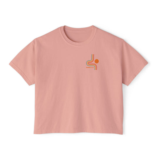 Summit&Co. Women Boxy Tee Vertical Rainbow