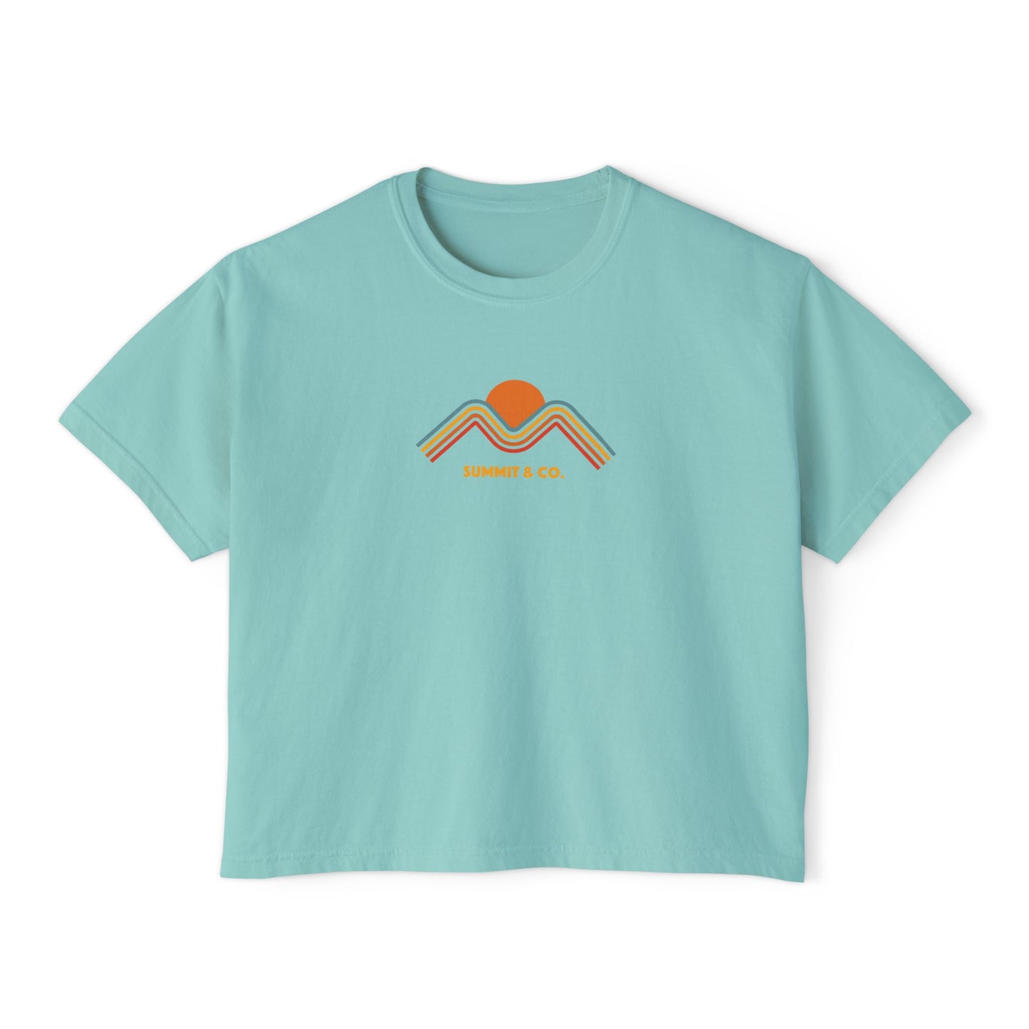 Summit&Co. Women Boxy Tee-Rainbow