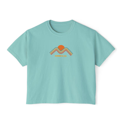 Summit&Co. Women Boxy Tee-Rainbow