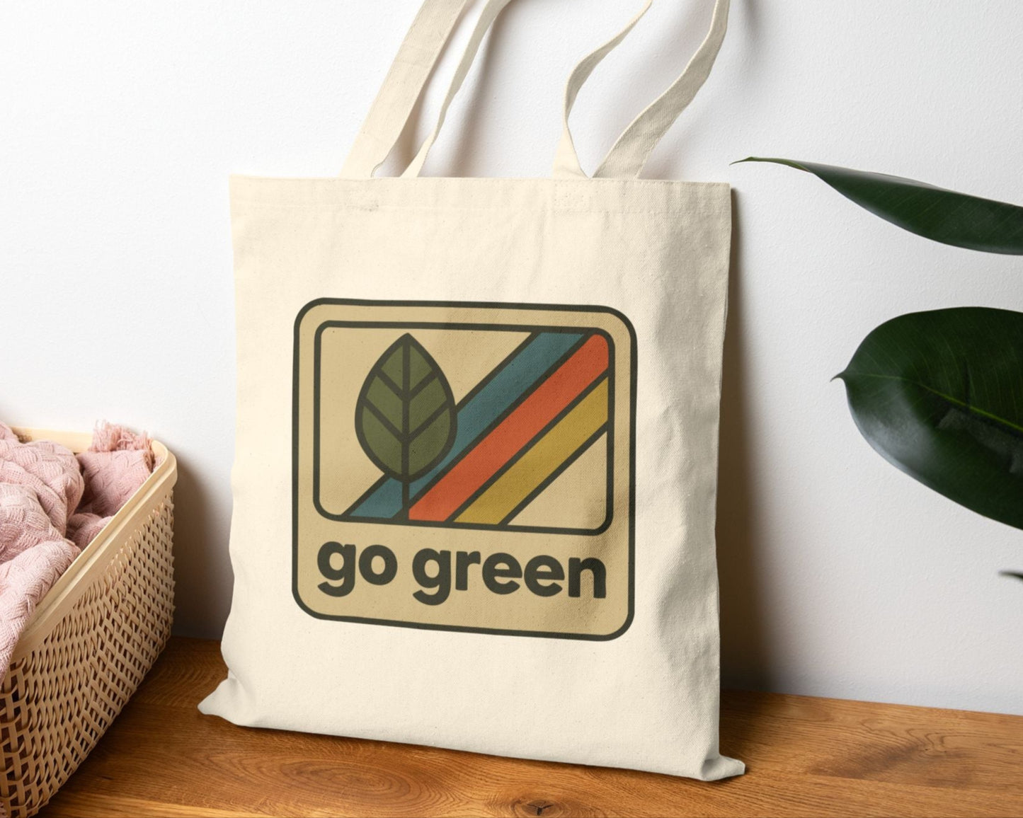 Eco-Friendly Go Green Cotton Canvas Tote Bag