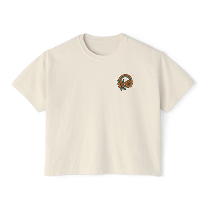 Summit&Co. Women Boxy Tee-Oldskool Flowers
