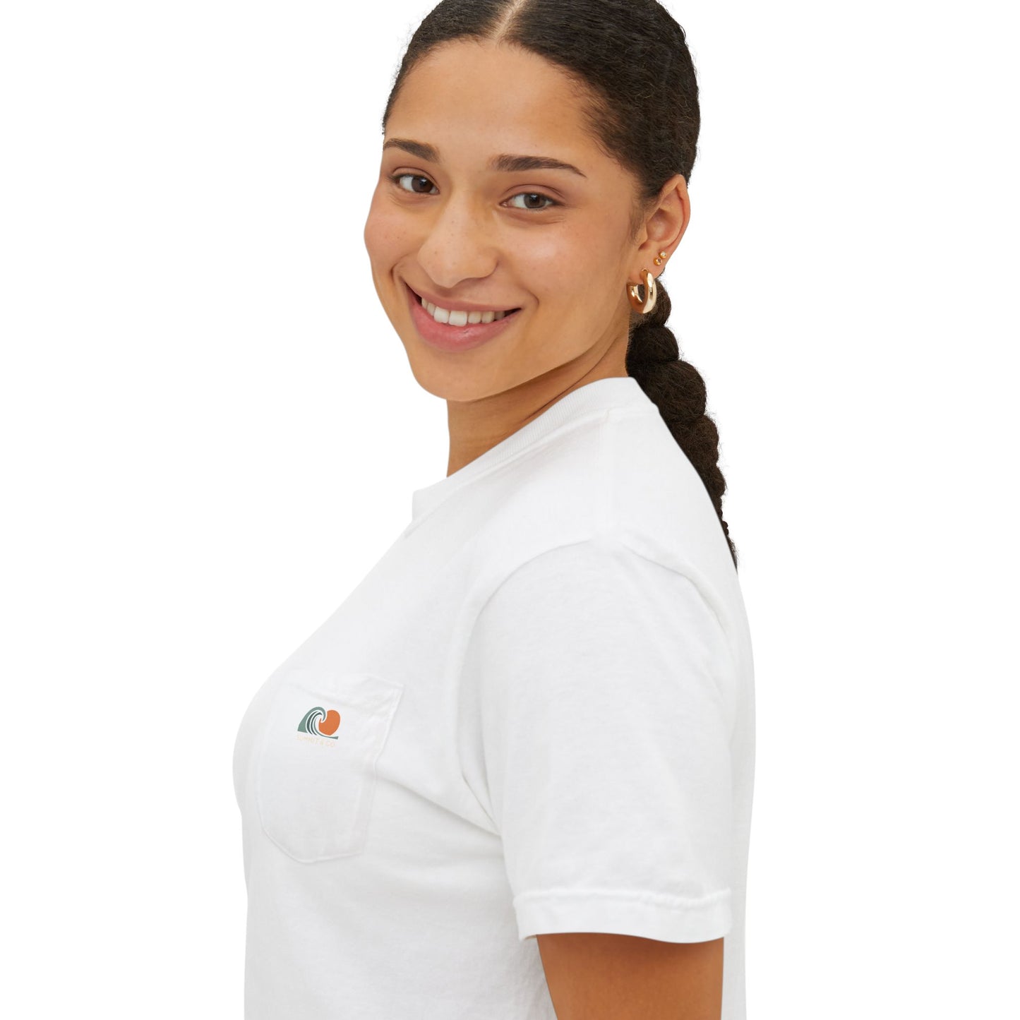 Comfortable Women's Pocket T-Shirt- Logo