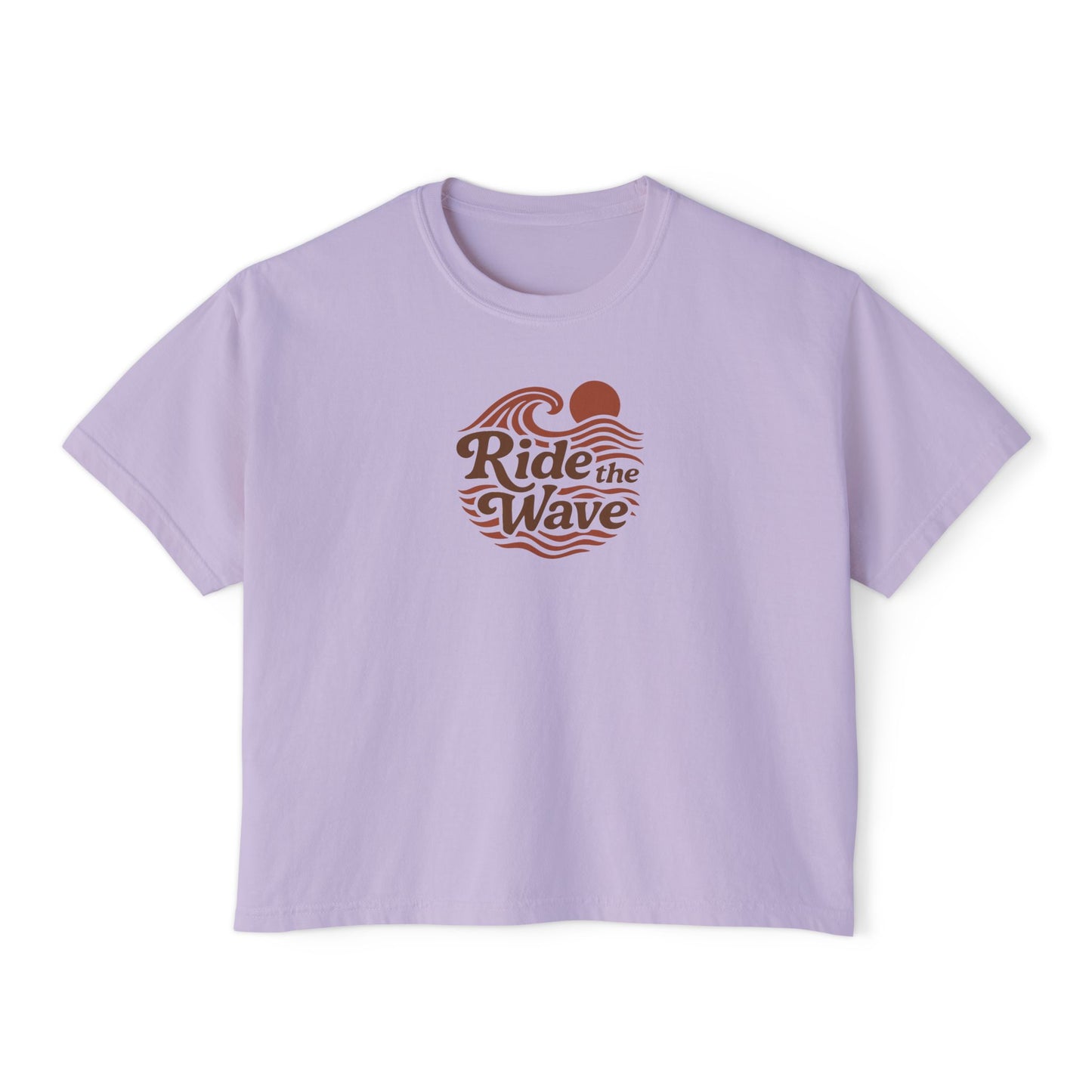 Summit&Co. Women Boxy Tee-Ride the Wave