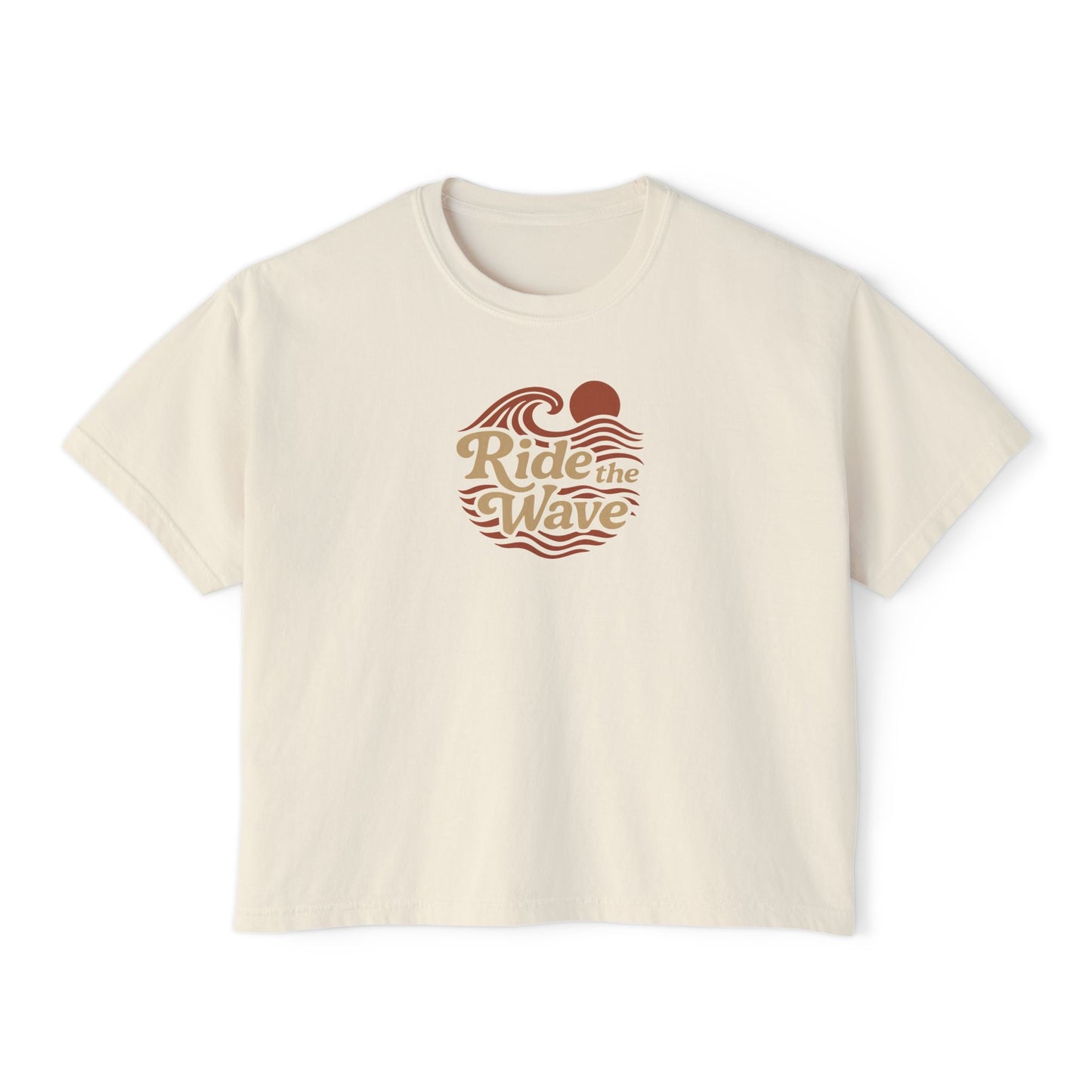 Summit&Co. Women Boxy Tee-Ride the Wave