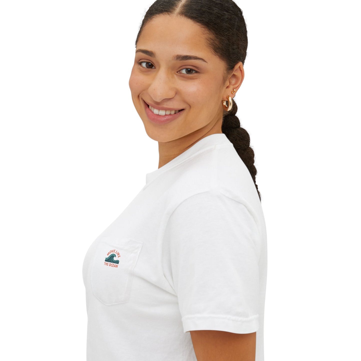 Comfortable Women's Pocket T-Shirt | Move Like The Ocean